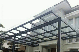 kanopi kaca tempered